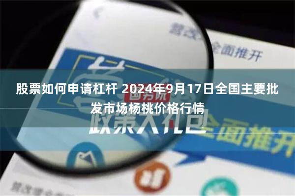 股票如何申请杠杆 2024年9月17日全国主要批发市场杨桃价格行情