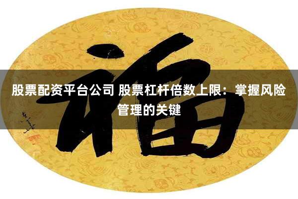 股票配资平台公司 股票杠杆倍数上限：掌握风险管理的关键