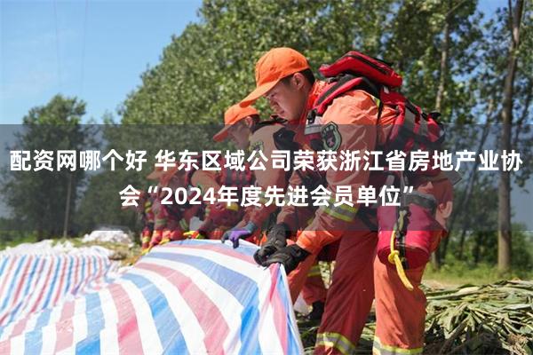 配资网哪个好 华东区域公司荣获浙江省房地产业协会“2024年度先进会员单位”