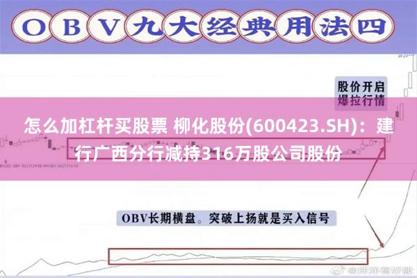 怎么加杠杆买股票 柳化股份(600423.SH)：建行广西分行减持316万股公司股份
